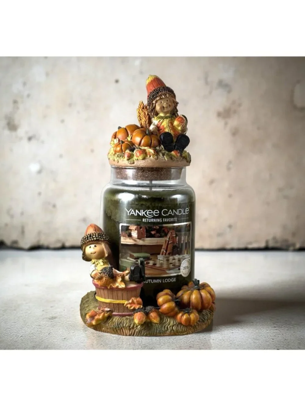 Yankee Candle “Harvest Babies / Nut Baby” Topper & Base | Fall Pumpkin Display S